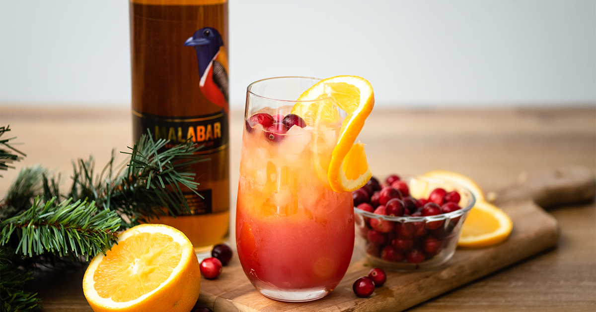 Cranberry Tequila Sunrise | MALABAR Spiced Liqueur