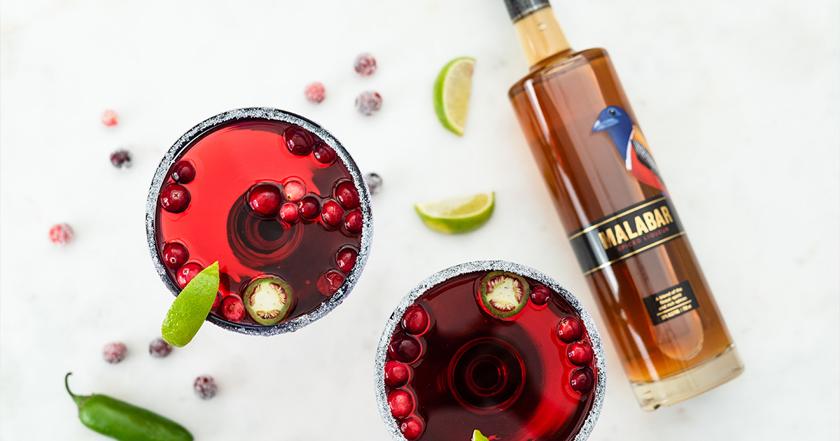 Spicy Cranberry Margs | MALABAR Spiced Liqueur